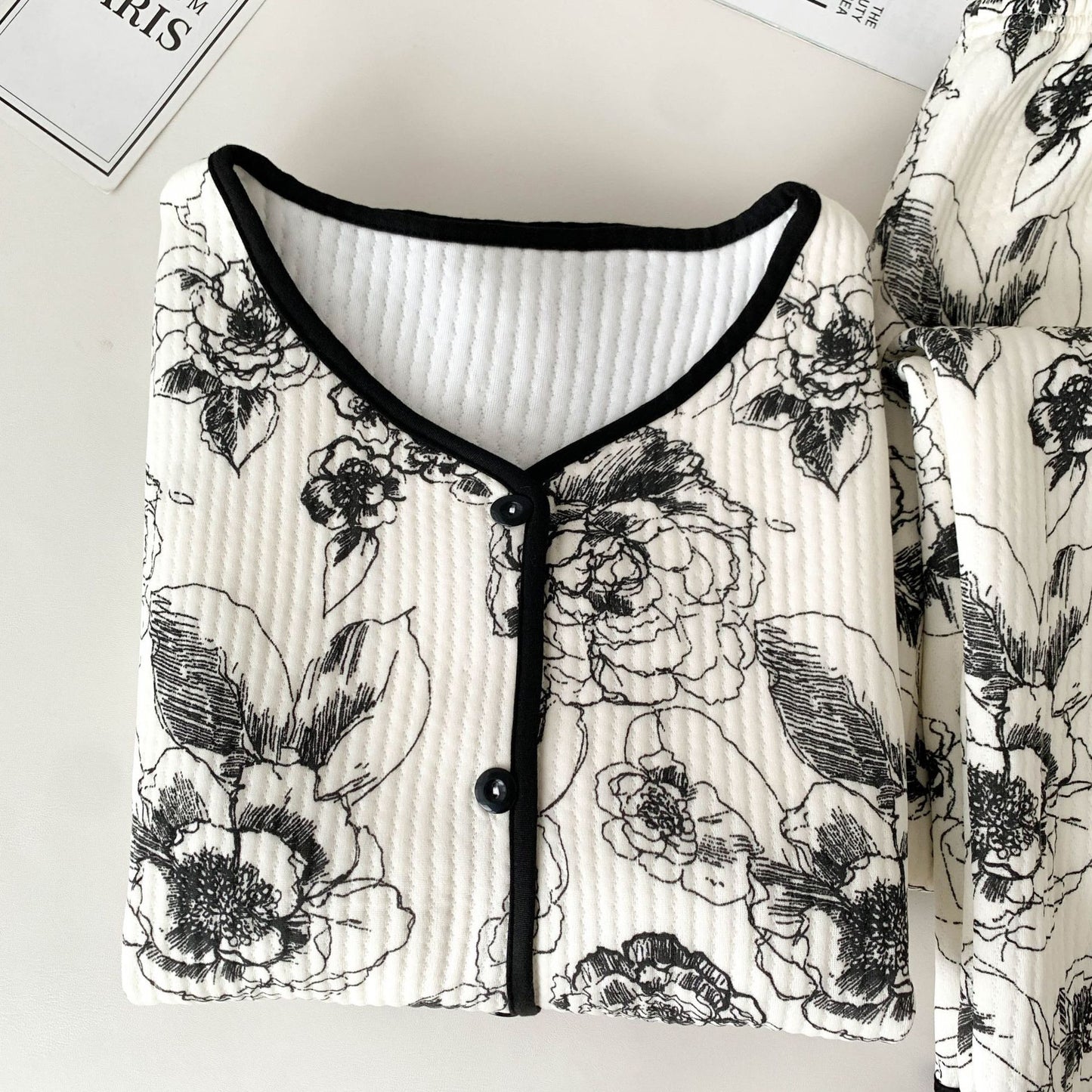 Korean Style Winter Collection Air Cotton Pajama Set – Soft, Warm & Stylish Homewear