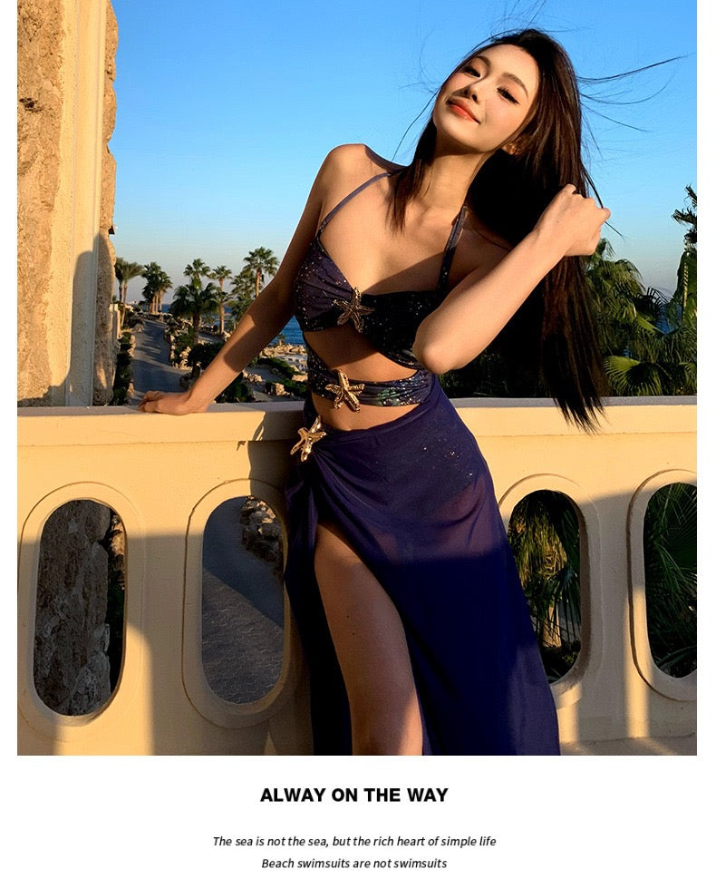 Sea Stars Monokini with Skirt