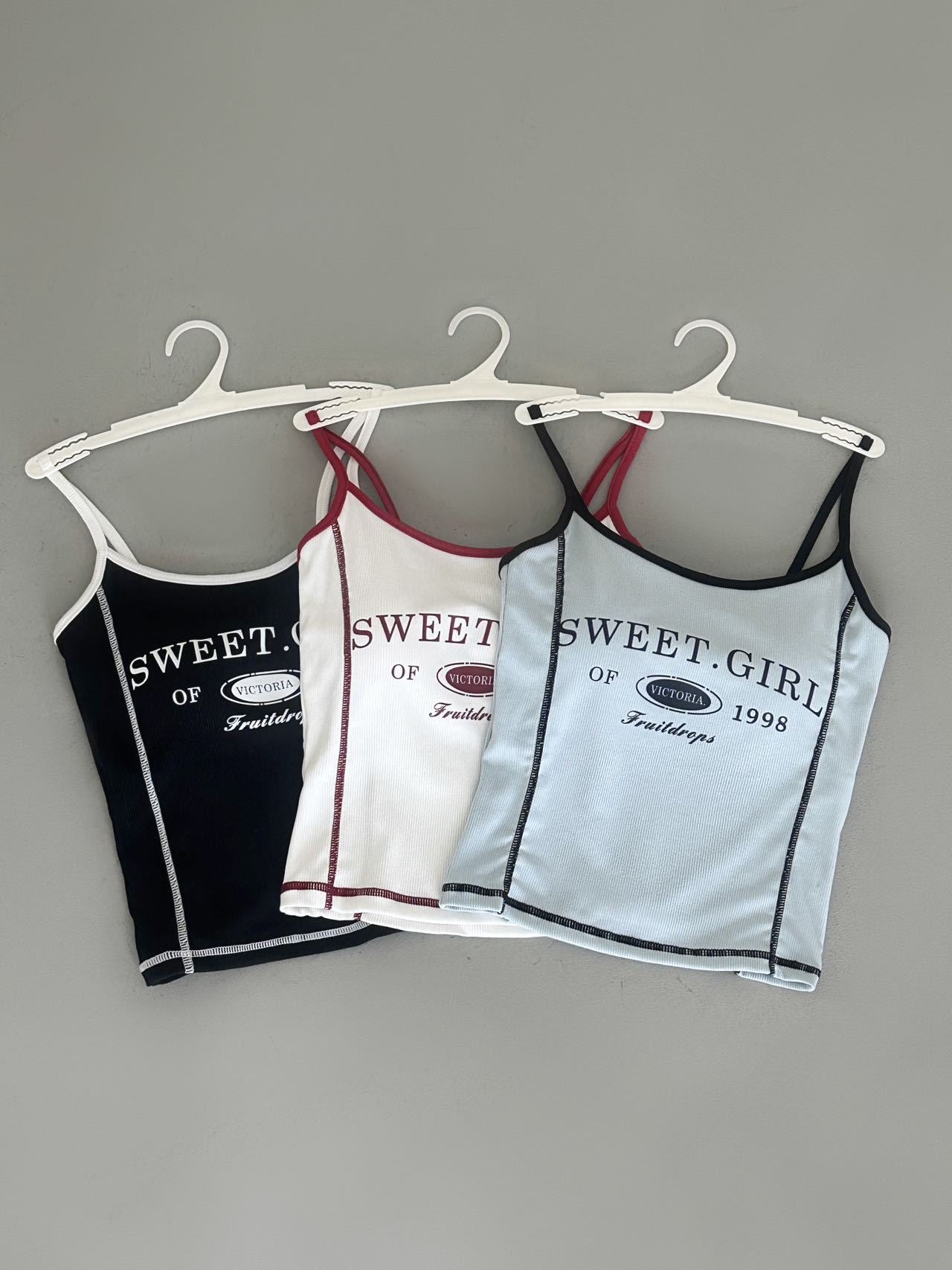 Retro Graphic Built-In Bra Tank Top