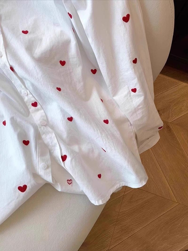 Heart Whisper Old Money Shirt for Women