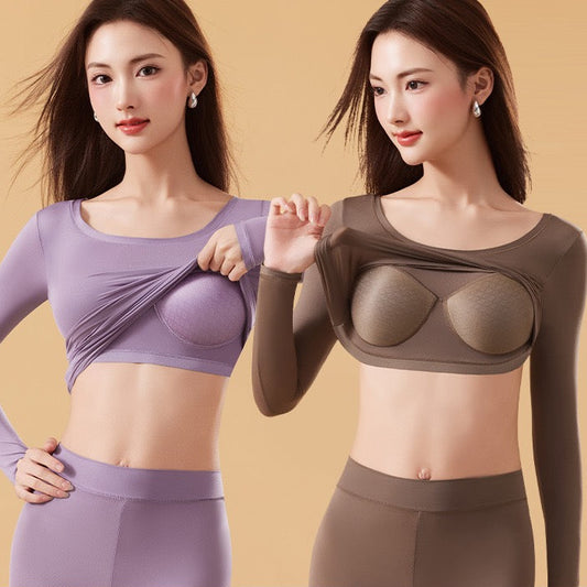 Invisible Seamless Thermal wear with built in padded bra for all day comfort