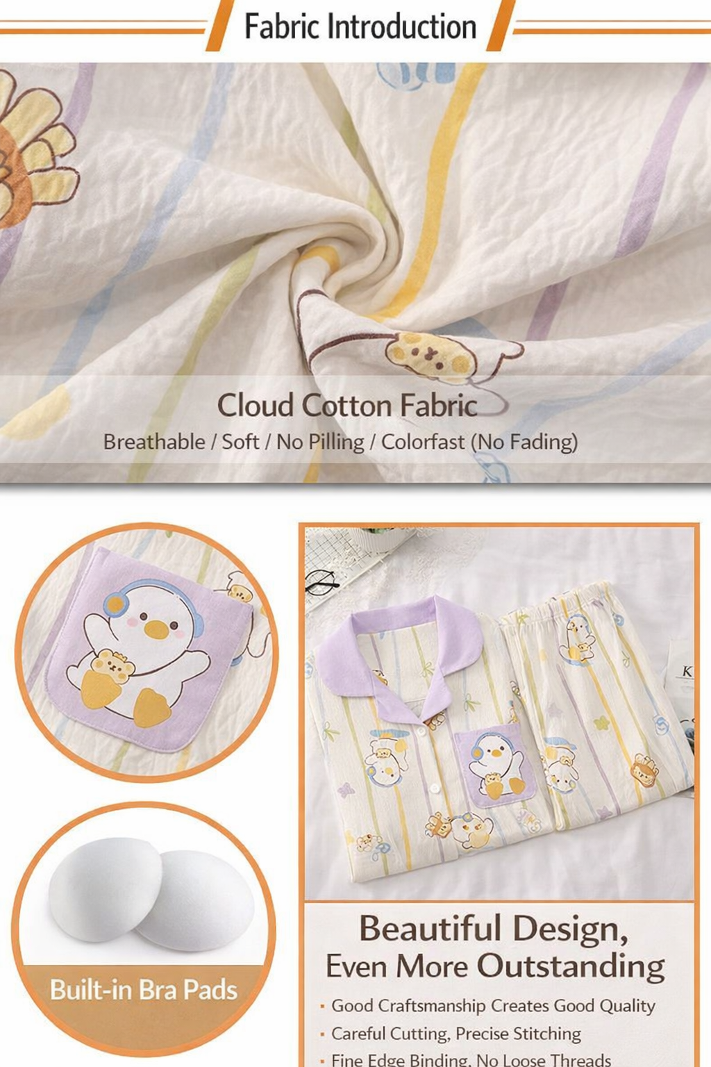 Quack & Roll Padded Nightsuit Set