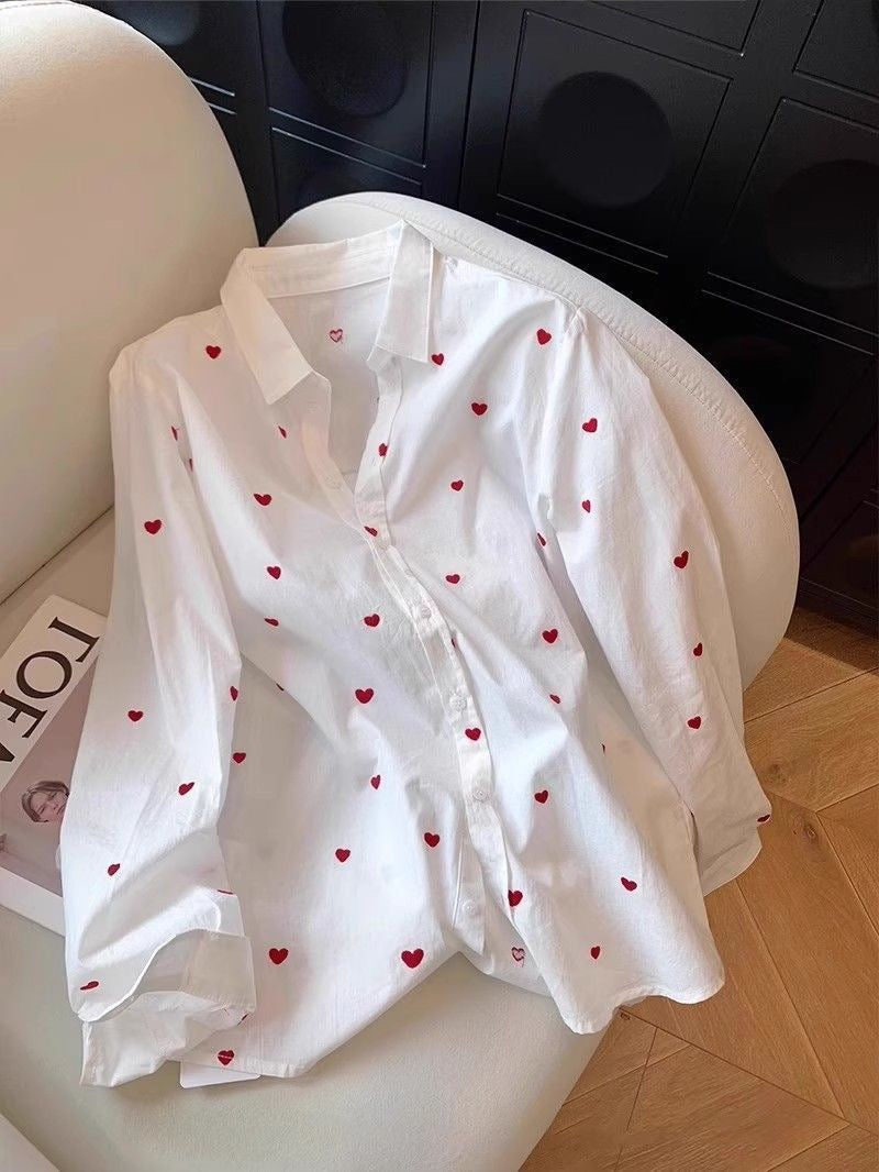 Heart Whisper Old Money Shirt for Women