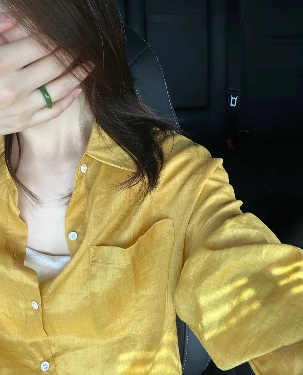 Mustard Yellow Pure French Linen Shirt