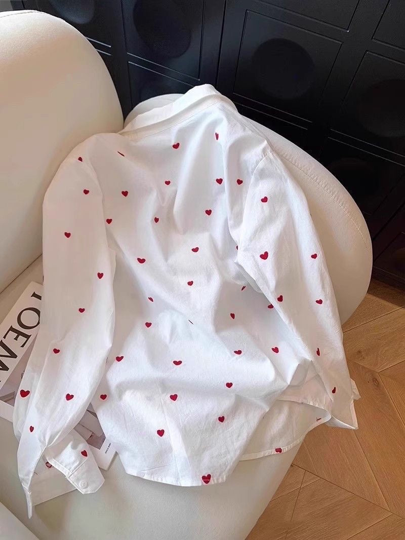 Heart Whisper Old Money Shirt for Women