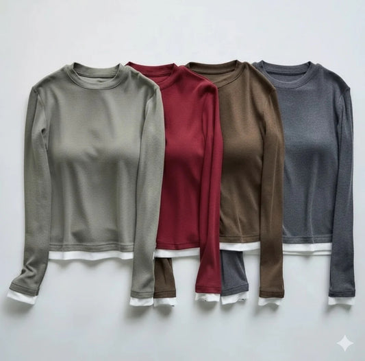 Layer Luxe Warm Built-In Bra Tee