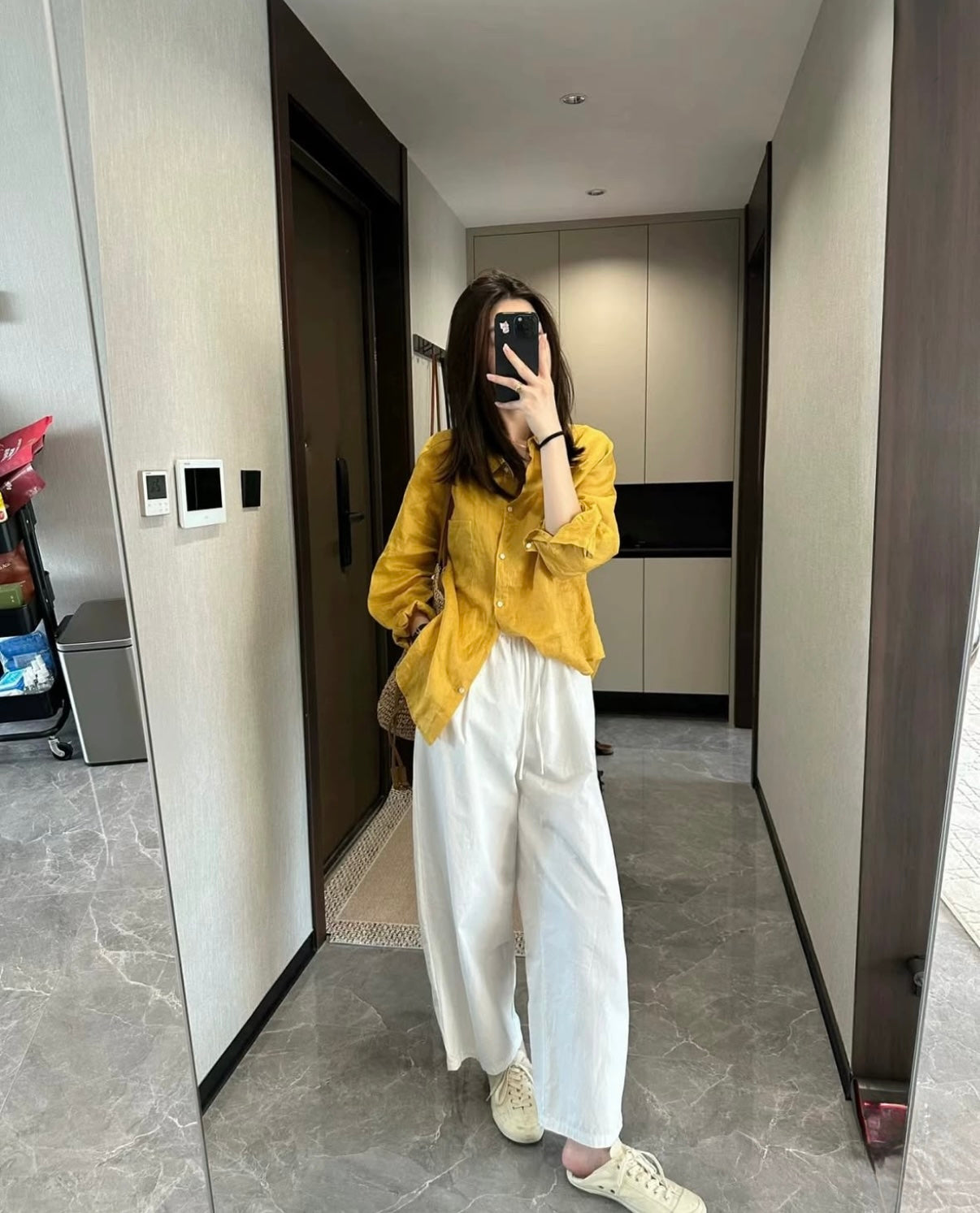 Mustard Yellow Pure French Linen Shirt