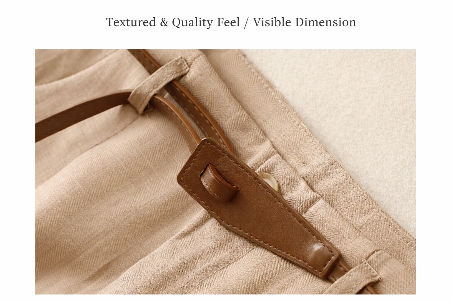 A Old Money Hemp Flow Pants with Korean Belt