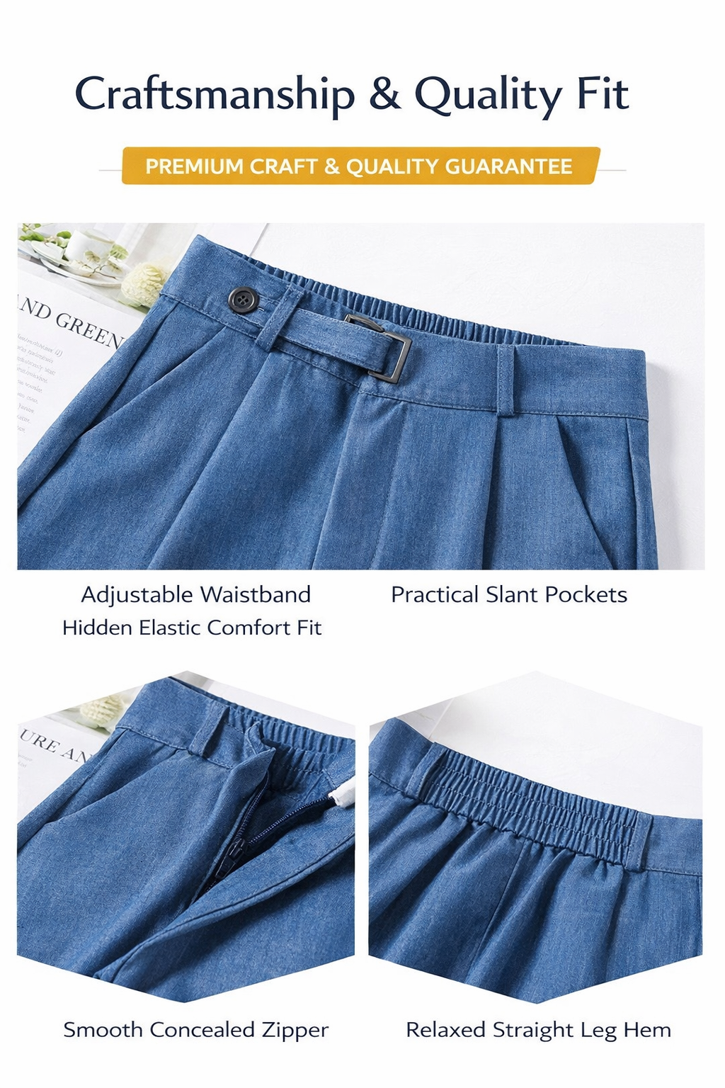 A Old Money Ice Silk Trouser in Dark Blue 💙