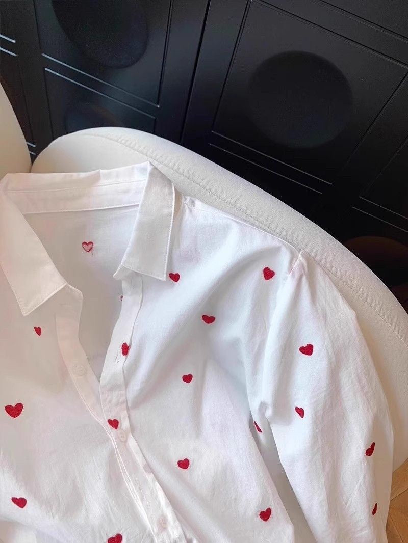 Heart Whisper Old Money Shirt for Women