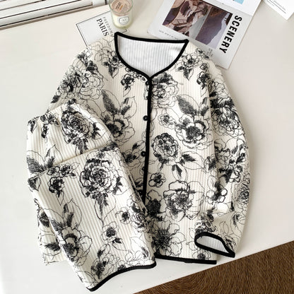 Korean Style Winter Collection Air Cotton Pajama Set – Soft, Warm & Stylish Homewear