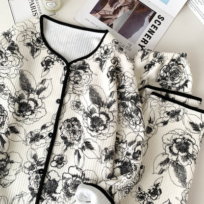 Korean Style Winter Collection Air Cotton Pajama Set – Soft, Warm & Stylish Homewear