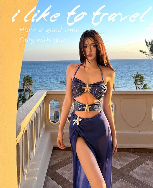 Sea Stars Monokini with Skirt